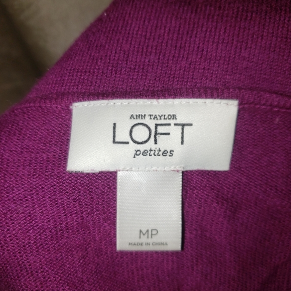 NWOT LOFT magenta purple wool blend sweater Womens Medium - Picture 3 of 6